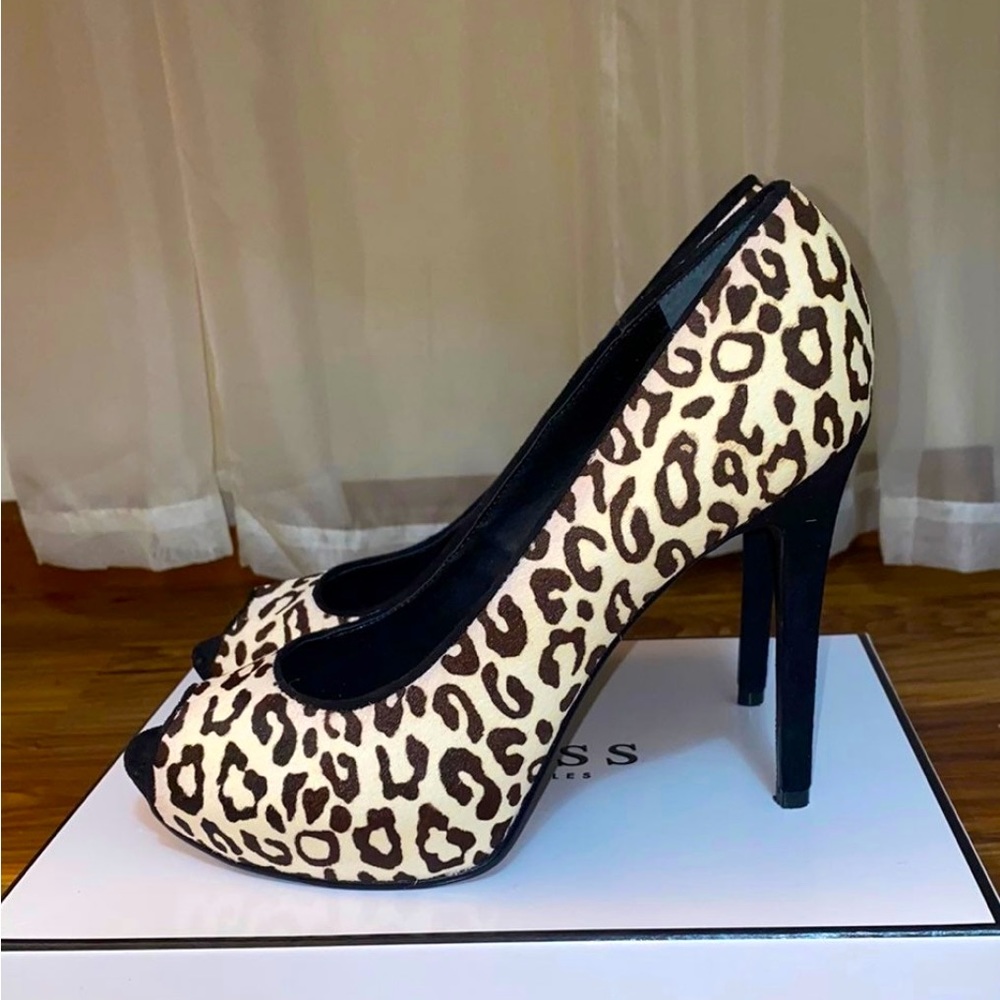 Guess peep toe heels